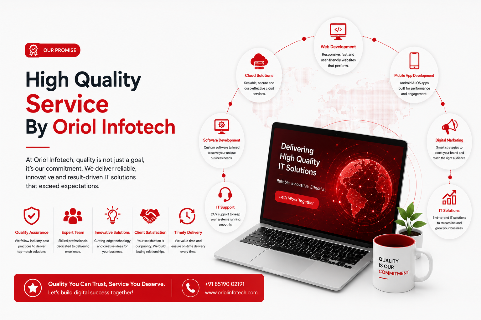 High Quality Service By Oriol Infotech